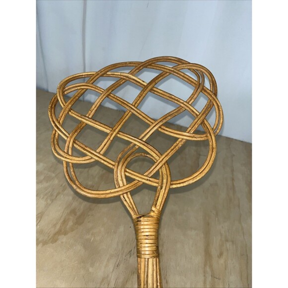 Vtg Rattan Rug Carpet Beater Wicker Decorative Kitchenalia Decorate Wall Hanger - Picture 4 of 6